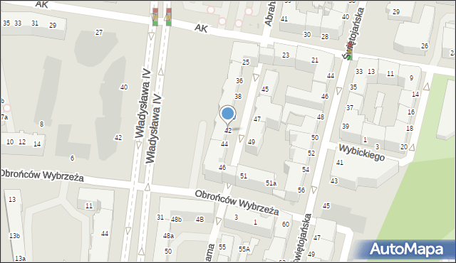 Gdynia, Abrahama Antoniego, 42, mapa Gdyni