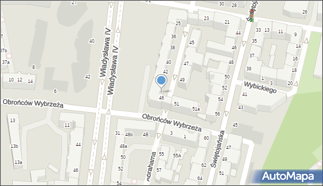 Gdynia, Abrahama Antoniego, 46b, mapa Gdyni