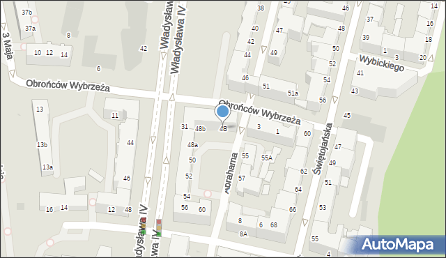 Gdynia, Abrahama Antoniego, 48, mapa Gdyni