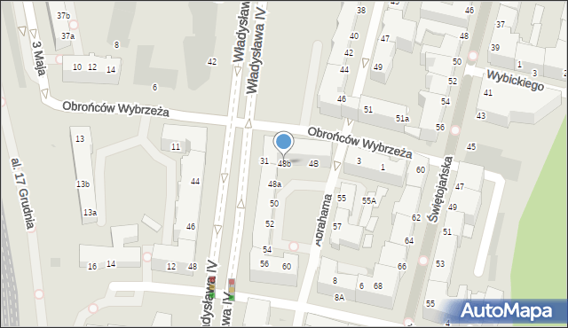 Gdynia, Abrahama Antoniego, 48b, mapa Gdyni