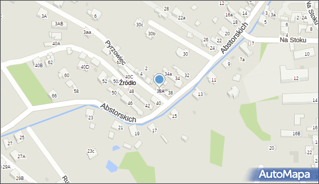 Jaworzno, Abstorskich, 38A, mapa Jaworzno