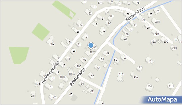 Jaworzno, Abstorskich, 96, mapa Jaworzno