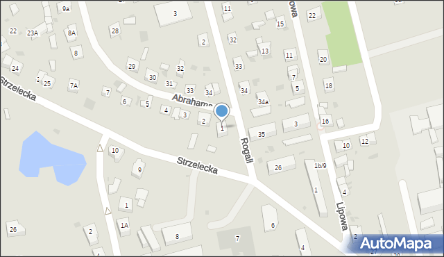 Kościerzyna, Abrahama Antoniego, 1, mapa Kościerzyna