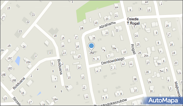 Kościerzyna, Abrahama Antoniego, 26a, mapa Kościerzyna