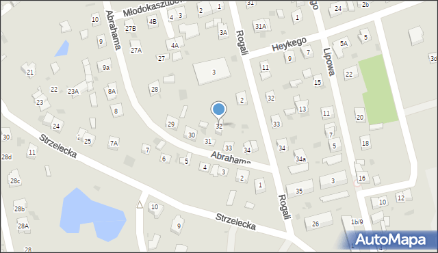 Kościerzyna, Abrahama Antoniego, 32, mapa Kościerzyna