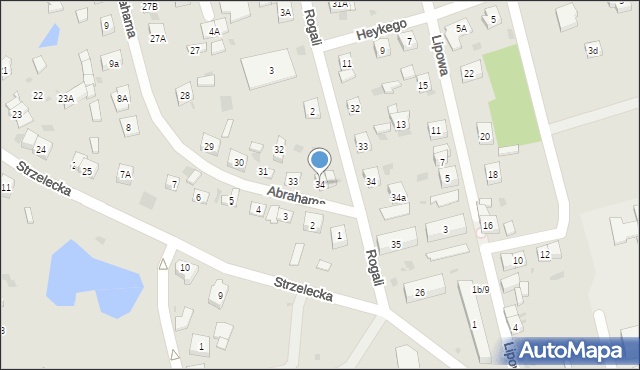 Kościerzyna, Abrahama Antoniego, 34, mapa Kościerzyna