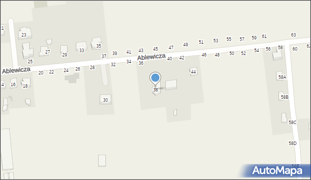 Koszyce Wielkie, Ablewicza Jerzego, abp., 38, mapa Koszyce Wielkie