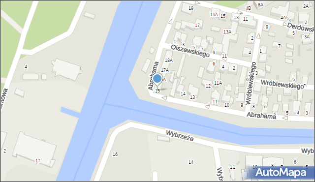 Łeba, Abrahama, 15, mapa Łeba