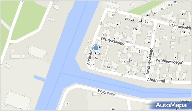 Łeba, Abrahama, 17, mapa Łeba