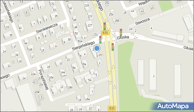 Lublin, Abramowicka, 1, mapa Lublina