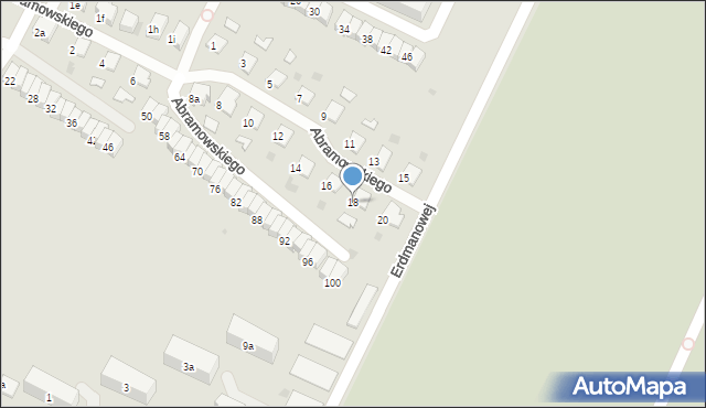 Olsztyn, Abramowskiego Edwarda, 18, mapa Olsztyna