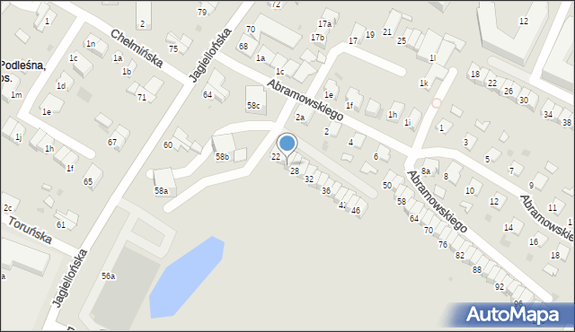 Olsztyn, Abramowskiego Edwarda, 26, mapa Olsztyna