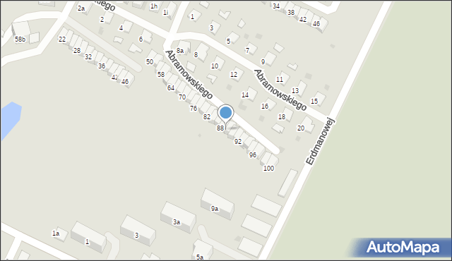 Olsztyn, Abramowskiego Edwarda, 90, mapa Olsztyna