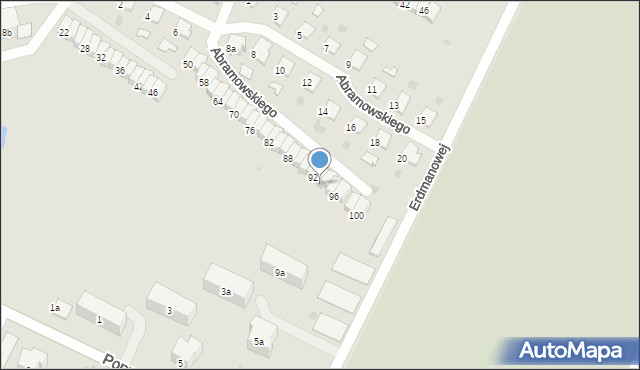 Olsztyn, Abramowskiego Edwarda, 94, mapa Olsztyna