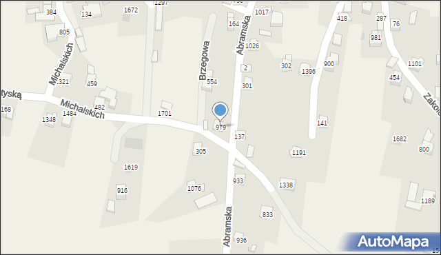 Radziechowy, Abramska, 979, mapa Radziechowy