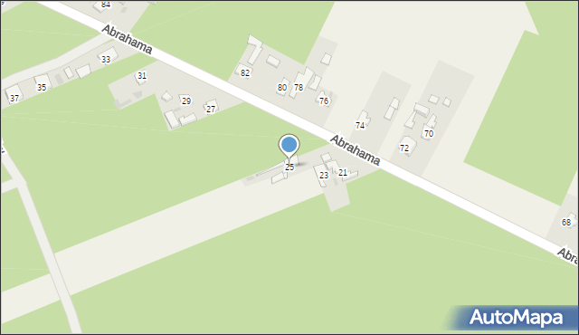 Sieraków, Abrahama Romana, gen., 25, mapa Sieraków