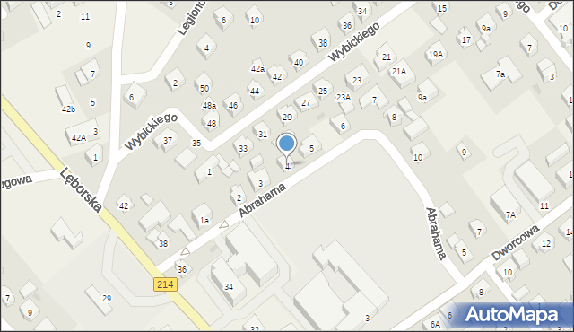 Sierakowice, Abrahama, 4, mapa Sierakowice