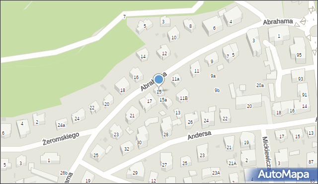 Sopot, Abrahama Antoniego, 15, mapa Sopotu