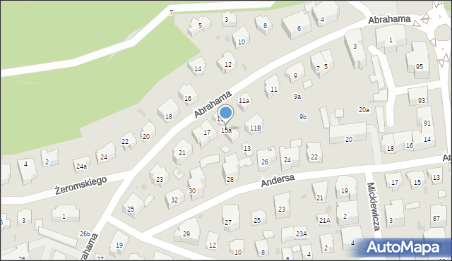 Sopot, Abrahama Antoniego, 15a, mapa Sopotu