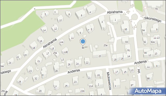 Sopot, Abrahama Antoniego, 9b, mapa Sopotu