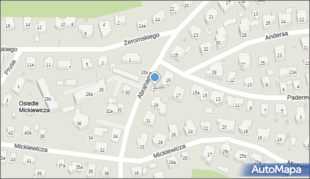 Sopot, Abrahama Antoniego, 27, mapa Sopotu