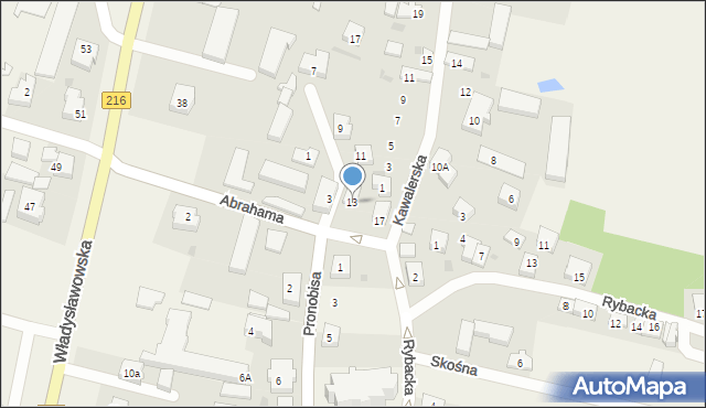 Swarzewo, Abrahama, 13, mapa Swarzewo