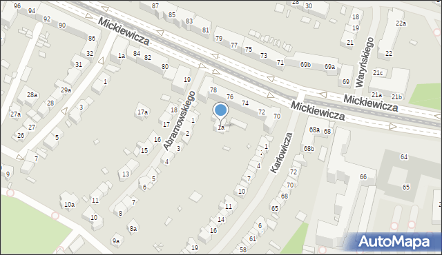 Szczecin, Abramowskiego Edwarda, 1a, mapa Szczecina