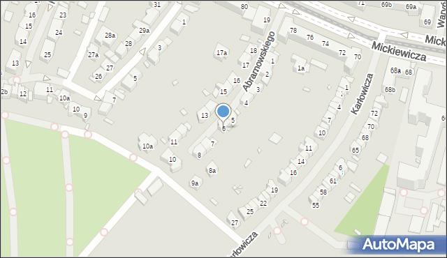 Szczecin, Abramowskiego Edwarda, 6, mapa Szczecina