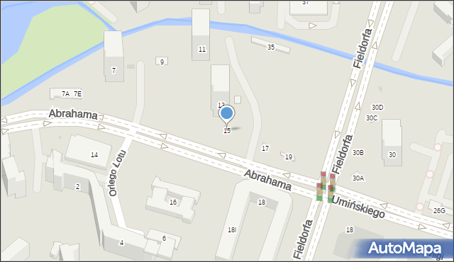 Warszawa, Abrahama Romana, gen., 15, mapa Warszawy