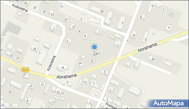 Wierzchucino, Abrahama Antoniego, 12A, mapa Wierzchucino
