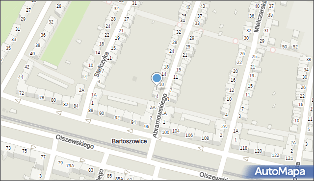 Wrocław, Abramowskiego Edwarda, 8, mapa Wrocławia