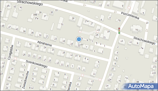 Wrocław, Abrahama Romana, gen., 11, mapa Wrocławia