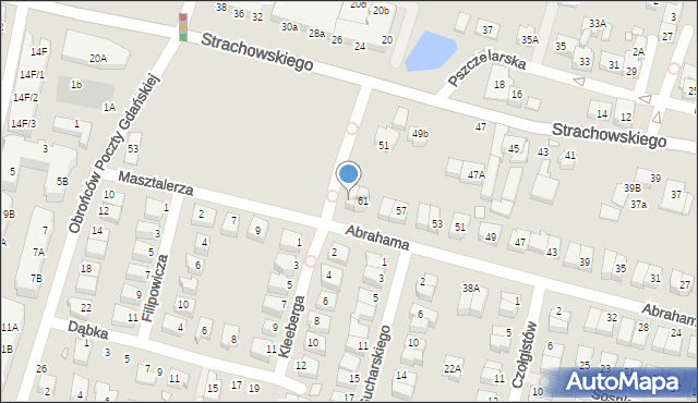 Wrocław, Abrahama Romana, gen., 63, mapa Wrocławia