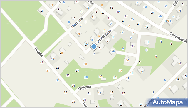 Zbychowo, Abrahama, 7, mapa Zbychowo