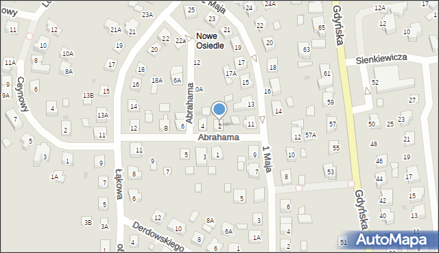 Żukowo, Abrahama Antoniego, 2, mapa Żukowo