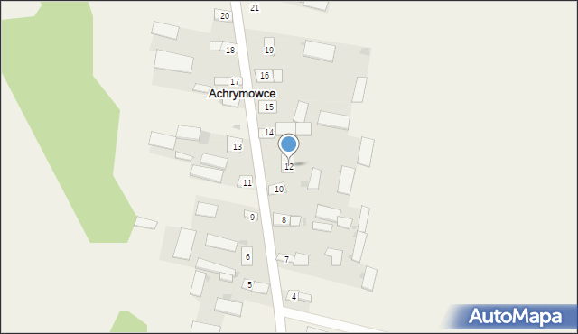 Achrymowce, Achrymowce, 12, mapa Achrymowce