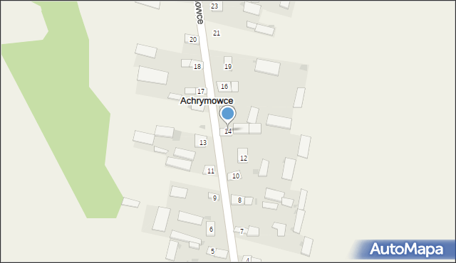Achrymowce, Achrymowce, 14, mapa Achrymowce