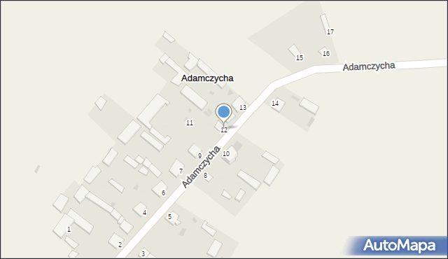 Adamczycha, Adamczycha, 12, mapa Adamczycha