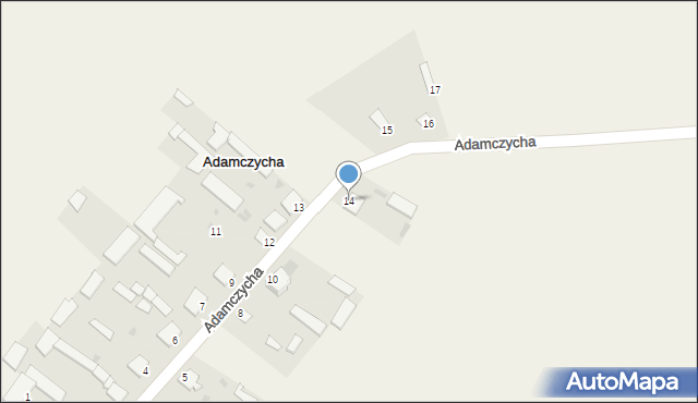 Adamczycha, Adamczycha, 14, mapa Adamczycha