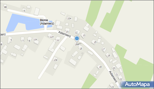 Adamierz, Adamierz, 16A, mapa Adamierz