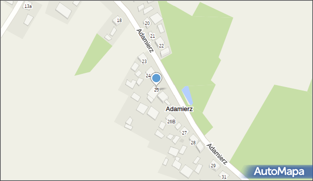 Adamierz, Adamierz, 25, mapa Adamierz