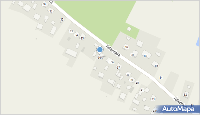 Adamierz, Adamierz, 36A, mapa Adamierz