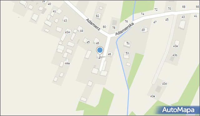 Adamierz, Adamierz, 47, mapa Adamierz