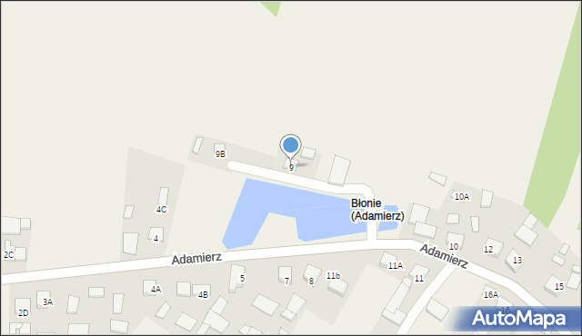 Adamierz, Adamierz, 9, mapa Adamierz
