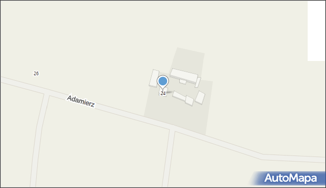 Adamierz, Adamierz, 24, mapa Adamierz