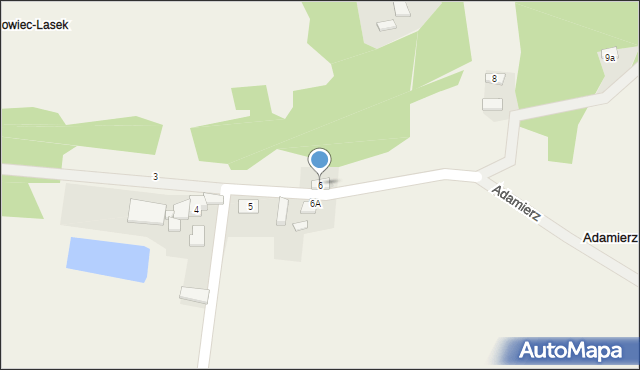 Adamierz, Adamierz, 6, mapa Adamierz