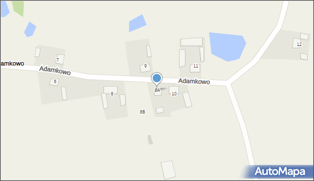 Adamkowo, Adamkowo, 8A, mapa Adamkowo