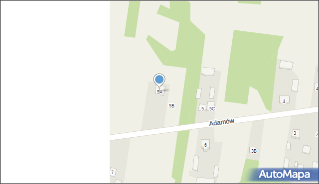 Adamów, Adamów, 5A, mapa Adamów
