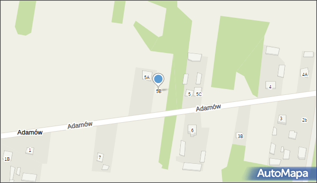 Adamów, Adamów, 5B, mapa Adamów