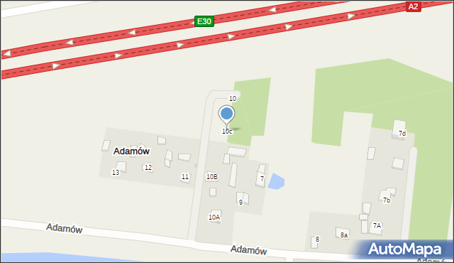 Adamów, Adamów, 10c, mapa Adamów